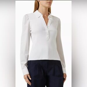 Veronica Beard NWT Hania Top White Size XL